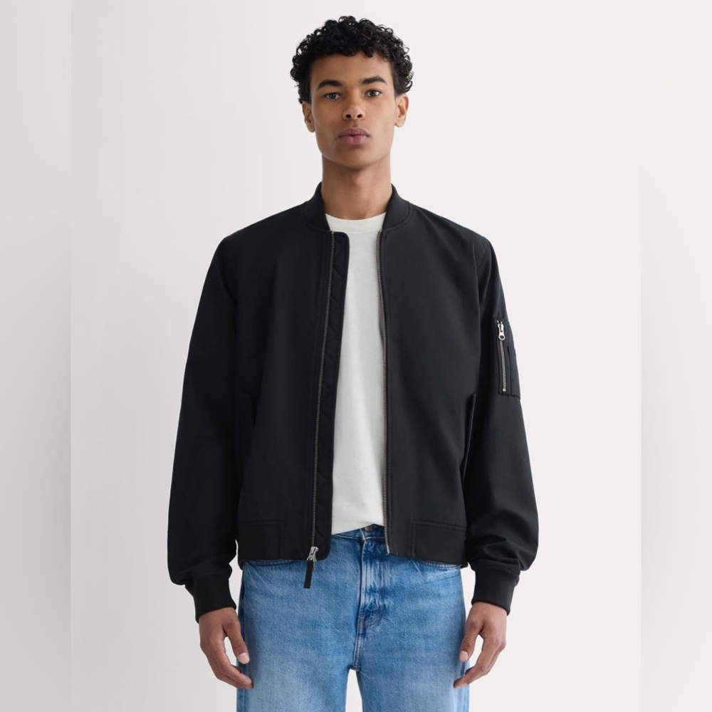 Everlane Uniform collection black bomber spring jacket men’s size medium